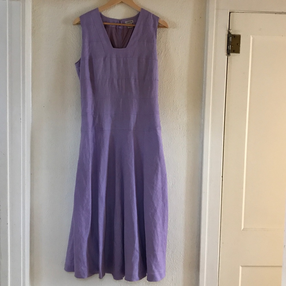 Lilac Sleeveless Linen J. Peterman Dress size 10